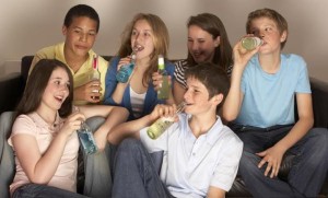Teenagers drinking