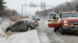 Lost Control of Car on Icy Road Accident