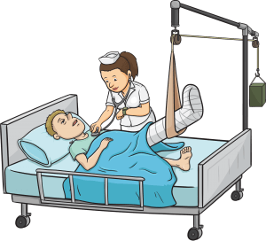 Nurse Taking Care of Injured Patient